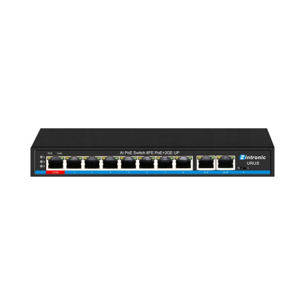 Switch POE 8xPOE 2xUplink GIGABIT 1000Mbs 120W HI POE URUS - DO KAMER