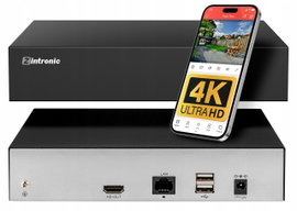 REJESTRATOR DO MONITORINGU SIECIOWY NVR IP 9 KANAŁOWY 8MPx 4K HDMI, ONVIF