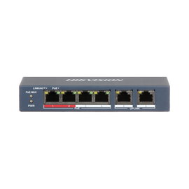 Switch PoE 4xPoE Hikvision Zasilanie Do Kamer DS-3E0106P-E/M 6 Portów