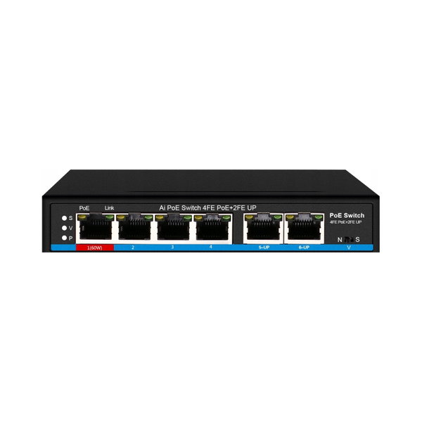 Switch POE 4xPOE 2xUplink 65W HI-POE APER
