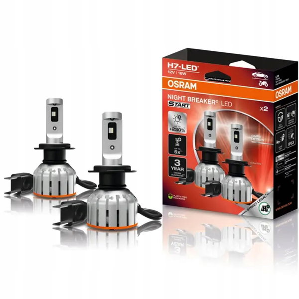Żarówka LED (Karton 2szt.) H7 12V 16W PX26D możliwość legalizacji dla