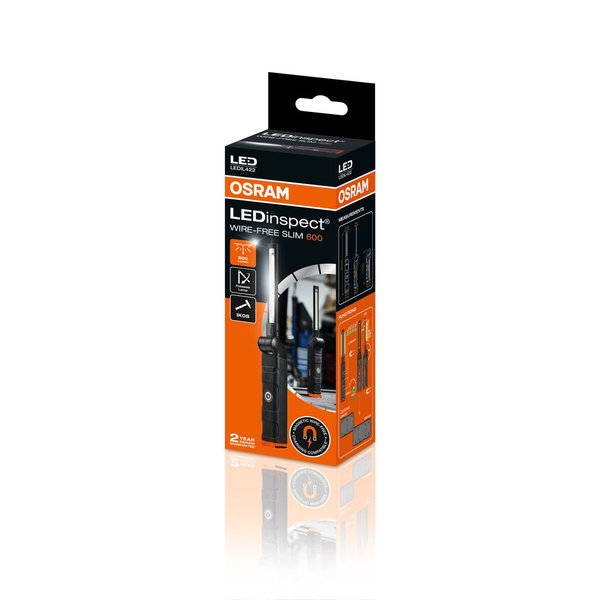 Lampa warsztatowa bezprzewodowa led WIRE-FREE SLIM 600, źródło światła LED,