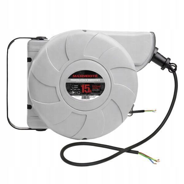 Przedłużacz elektryczny zwijadło specjalistyczny 15m, 230V, 3x2,5mm²,