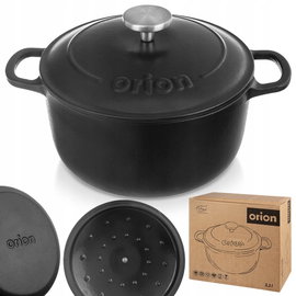 Garnek z pokrywką żeliwny emaliowany LITINA 22 cm, 3,3 l