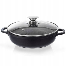 Patelnia granitowa ze szklaną pokrywką GRANDE 28 cm