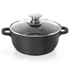 Garnek granitowy ze szklaną pokrywką GRANDE 24 cm, 4 l