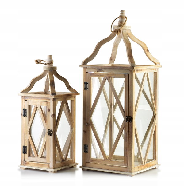 LOKKE Komplet 2 Latarni XL26,5x26,5x70cm L19x19x50cm