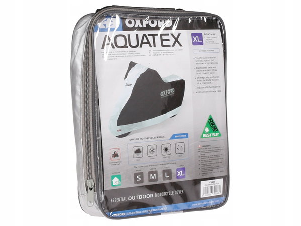 Pokrowiec na motocykl OXFORD AQUATEX NEW kolor srebrny, rozmiar XL