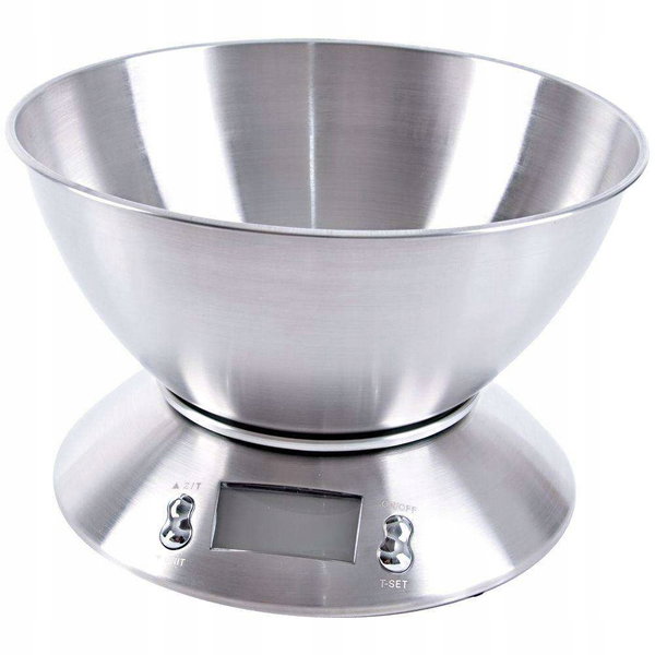 Waga kuchenna stalowa z misą elektroniczna 5 kg, 2,2 l