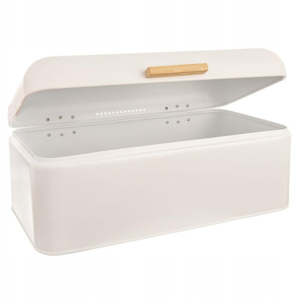 Chlebak metalowy biały WHITELINE 42x24x16,5 cm
