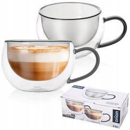 Szklanki termiczne z podwójną ścianką do kawy i herbaty DOUBLE 300 ml 2
