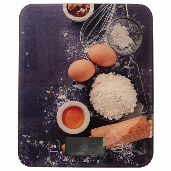 Waga kuchenna szklana elektroniczna płaska 10 kg