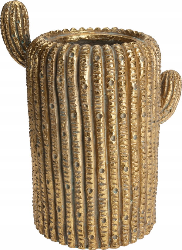 Osłonka na doniczkę złota kaktus 34,5 cm