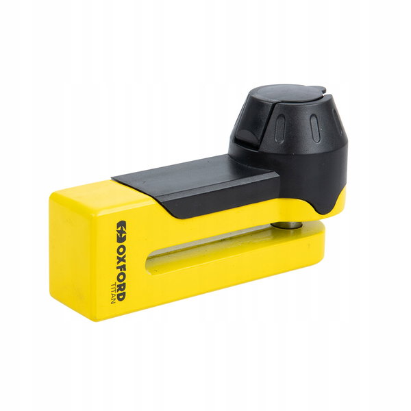 Blokada tarczy hamulcowej TITAN OXFORD kolor żółty 104mm x 104mm trzpień