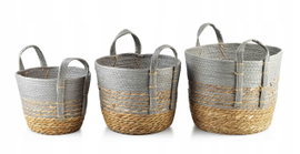 BALI Komplet 3 koszy 33x33x26/28x28x23/23x23x20cm