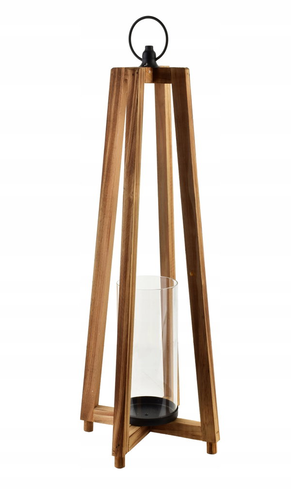 LEVI Lampion drewniany 16,5x16,5x63cm