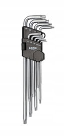 Zestaw kluczy trzpieniowych 9 szt., profil TORX, rozmiar TORX / E-TORX T10,