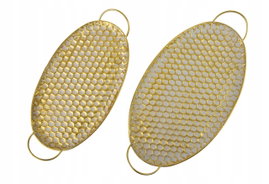 HEXAGONE GLOW Komplet 2 tac dekoracyjnych owalne 51x30x3/45x24x3 cm