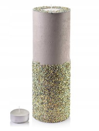 ŚWIECA LAMPION WALEC 120X360 DIAMENT LEN MULTI