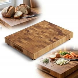 DESKA do krojenia dębowa END GRAIN sztorcowa 30x40 PREMIUM na nóżkach