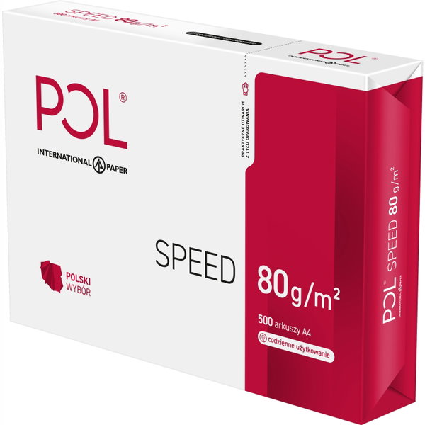 Karton 5x500 papieru biurowego KSERO PolSpeed 2500 arkuszy 80 g/m2