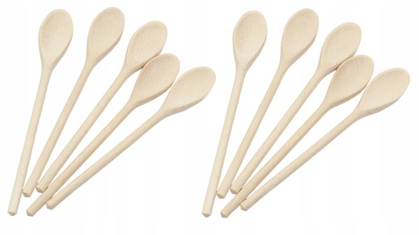 Drewniana łyżka łyżeczka mini do cukru soli 16cm 100 sztuk