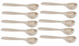 Drewniana łyżka łyżeczka 8 cm kulka do cukru soli 100 sztuk