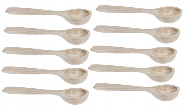 Drewniana łyżka łyżeczka 8 cm kulka do cukru soli 100 sztuk