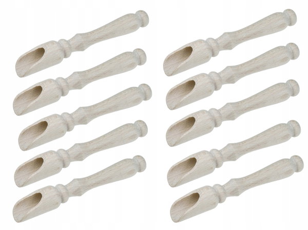 Czerpak nabierak drewniany z rączką mini 11cm 50 sztuk