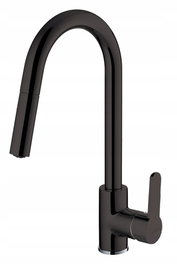 BATERIA ZLEWOZMYWAKOWA ELIA Z WYCIĄGANĄ WYLEWKĄ CZARNA BZ-89-W04-C INVENA
