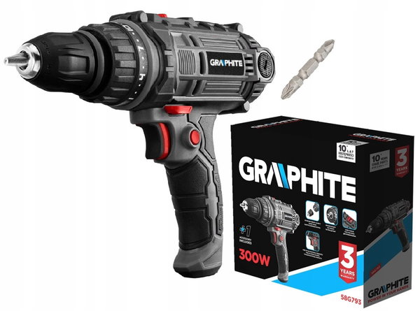 WIERTARKO-WKRĘTARKA 300W SAMOZACISKOWA 58G793 GRAPHITE