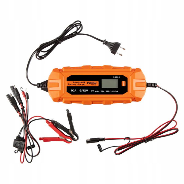 PROSTOWNIK AUTOMATYCZNY 10A/160W,3-200AH DO AGM/GEL 11-893-1 NEO TOOLS