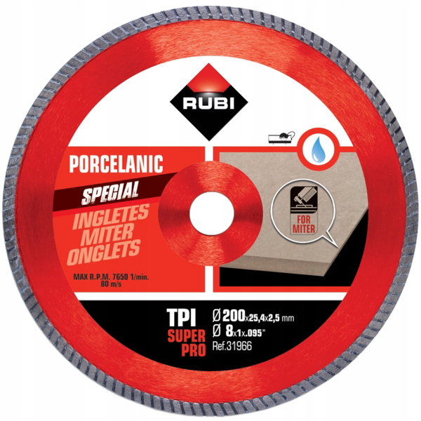 TARCZA DIAMENTOWA DO UKOSOWANIA TPI 200 SUPERPRO 31966 RUBI