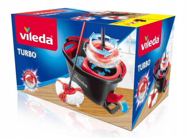 MOP OBROTOWY EASY WRING TURBO BOX WIADRO WYCISKACZ VILEDA