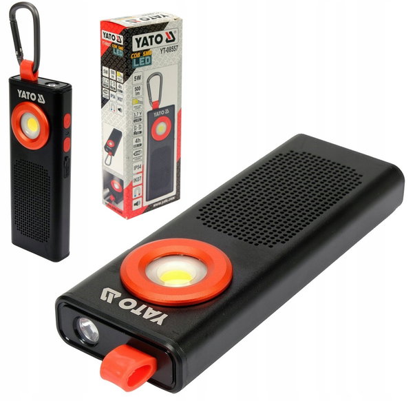 LATARKA ROBOCZA 500LM 2000MAH GŁOŚNIK YT-08557YATO