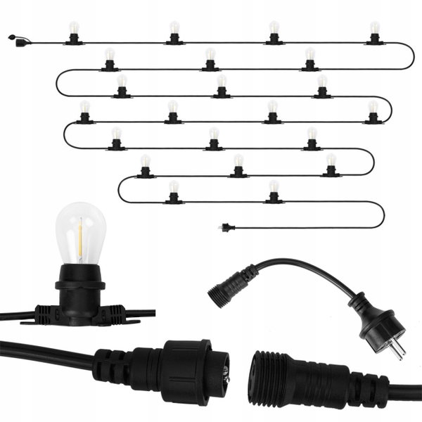 GIRLANDA 20M 22 ŻARÓWKI FILAMENT 99-106 NEO TOOLS