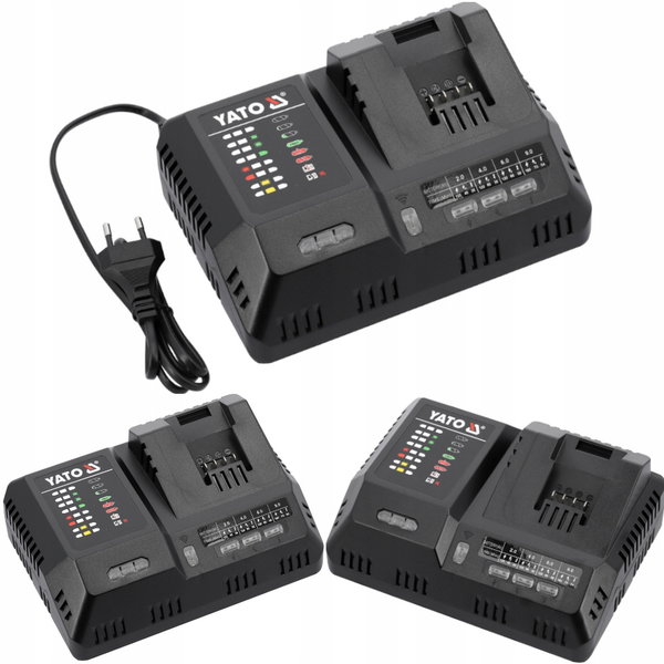 INTELIGENTNA SZYBKA ŁADOWARKA 18V 12A - YT-828502