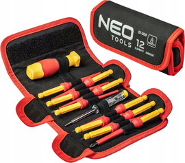 ZESTAW KOŃCÓWEK WKRĘTAKOWYCH Z UCHWYTEM 1000V 12 SZT. 01-308 NEO TOOLS