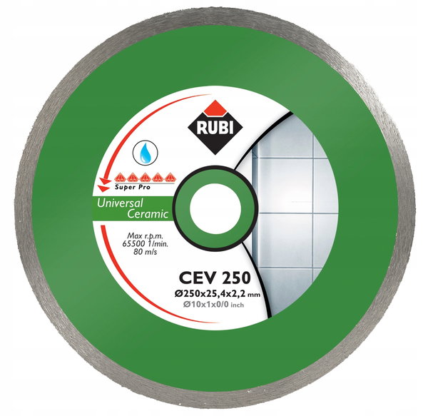 TARCZA DIAMENTOWA DO PŁYTEK ŚCIENNYCH CEV 250 SUPERPRO 30949 RUBI