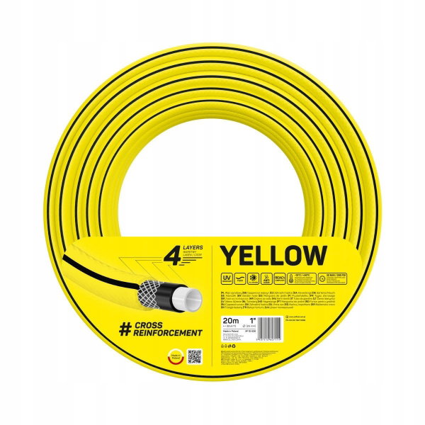 WĄŻ OGRODOWY 4 YELLOW 1'' 20M 10-530 CELLFAST