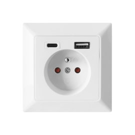 GNIAZDO POJEDYNCZE 2PZ USB-A USB-C WYJŚCIE OR-AE-13232 ORNO