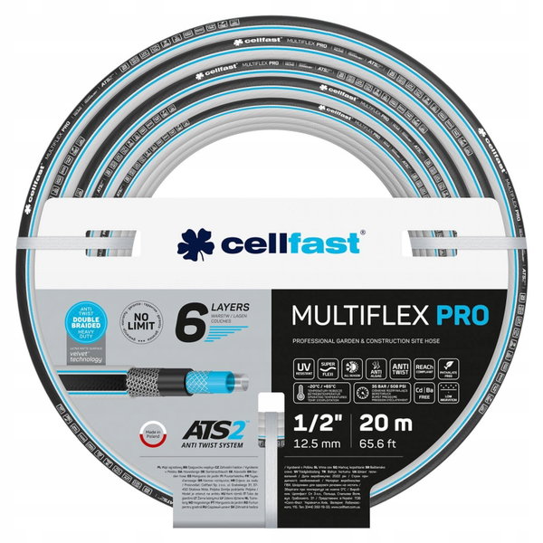 WĄŻ OGRODOWY MULTIFLEX ATS V 1/2' 20MB 13-800 CELLFAST