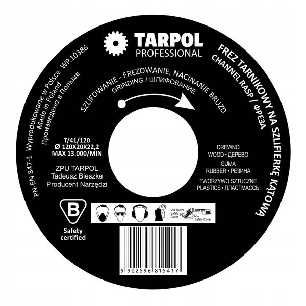 FREZ TARNIKOWY 120/20 T-41 TARPOL