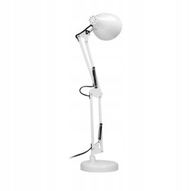 VIRONE LAMPA BIURKOWA DIAN 60W E27 STAL, BIAŁA DL-1/W ORNO