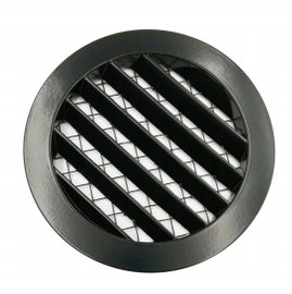 KRATKA ŚCIENNA ALUMINIOWA Z SIATKĄ CZARNY MAT 200MM 02-634 AIR ROXY