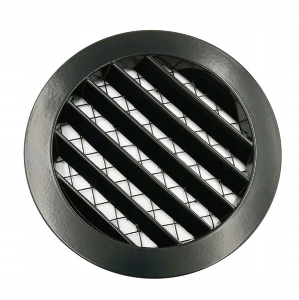 KRATKA ŚCIENNA ALUMINIOWA Z SIATKĄ CZARNY MAT 200MM 02-634 AIR ROXY