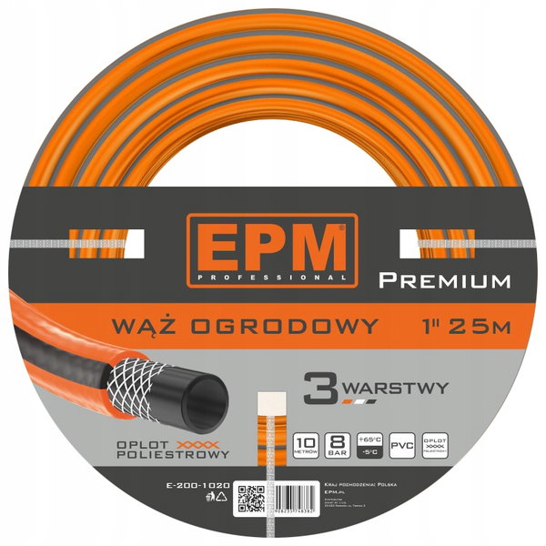EPM WĄŻ OGRODOWY ZBROJONY PREMIUM 1" 25MB EPM