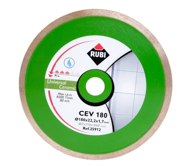 TARCZA DIAMENTOWA DO PŁYTEK ŚCIENNYCH CEV 180 PRO 22,2/25,4 25912 RUBI