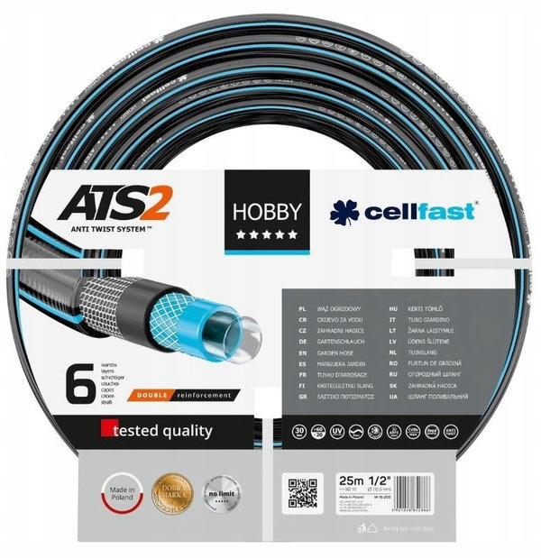 CELLFAST WĄŻ OGRODOWY HOBBY ATS2 5/8'' 25M 16-210