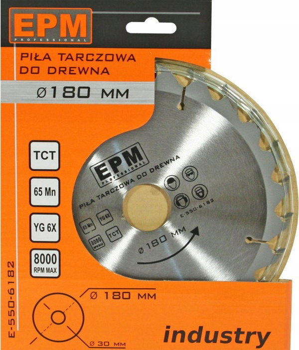 EPM PIŁA TARCZOWA 250/30MM 40T INDUSTRY E-550-6254